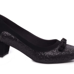 Sapato Scarpin Salto Bloco Grosso Baixo Arrasadora Preto [044-1710-114B_AR]