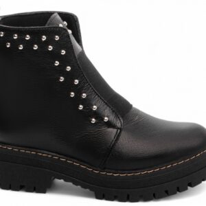 Bota Coturno Sola Tratorada Couro Preto [36A]