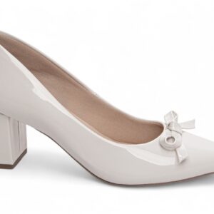 Sapato Scarpin Off White [688C]