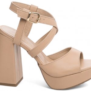 Sandália Meia Pata Feminina Bege [1003B]