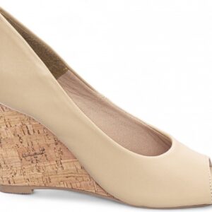 Anabela Plataforma Cunha Feminina Bege [105E]