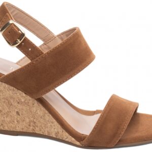 Sandália Plataforma de Cunha Anabela Caramelo [4074B]