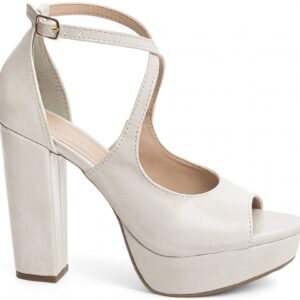 Sandália Meia Pata Feminina Off White [1000C]
