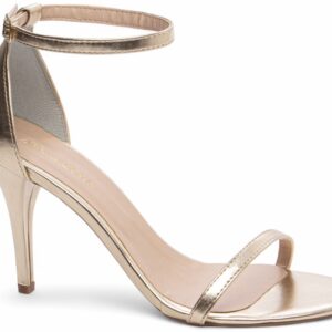 Sandália Salto Fino Alto Numeração Especial Dourado [3000-04C_AR]