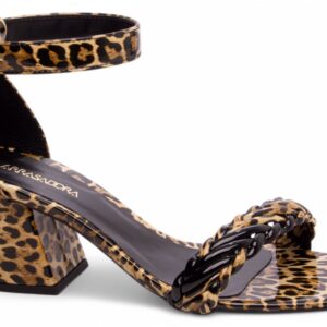 Sandália Salto Bloco Grosso Baixo Numeração Especial Tamanho Grande Ar Onça [4000-17M_AR]