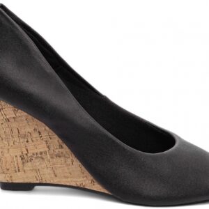 Anabela Plataforma Cunha Feminina Preto [105I]