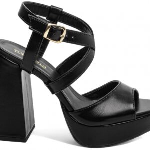 Sandália Meia Pata Feminina Preto [1003A]