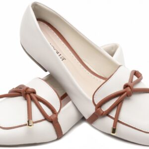 Mocassim Feminino Rasteiro Off White [456.012D]