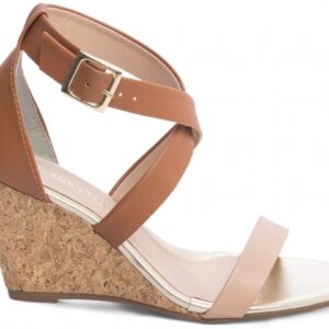 Sandália Plataforma de Cunha Anabela Multicolorido [4071A]