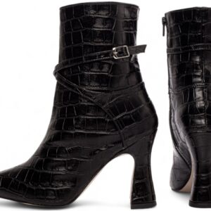 Bota Bico Fino Cano Médio Preto [43.007A]