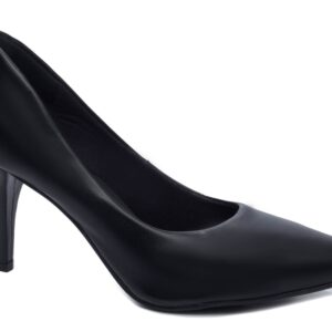 Sapato Scarpin Salto Fino Médio Preto [8000-02E_AR]