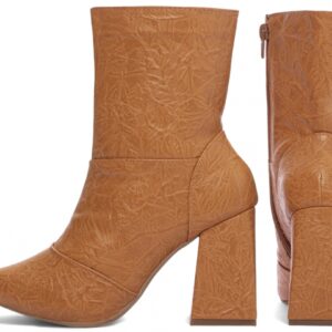 Bota Bico Fino Cano Médio Caramelo [67069B]