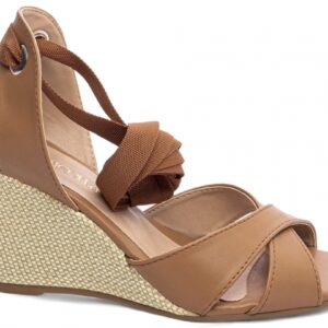 Sandália Plataforma de Cunha Anabela Caramelo [4072B]