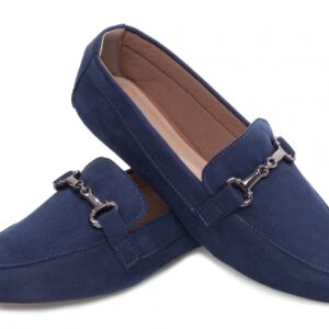 Mocassim Feminino Bico Alongado Azul [70.018D]
