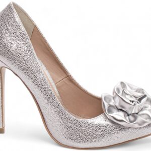 Sapato Scarpin Salto 12 Prata [80018B]