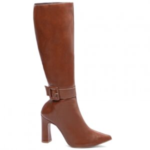 Bota Bico Fino Cano Longo Caramelo [67096B]