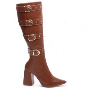 Bota Bico Fino Feminina Caramelo [67092B]