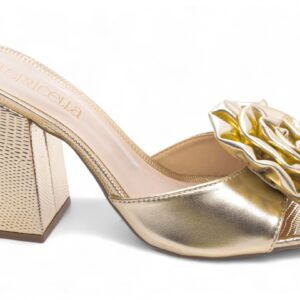 Sandália Tamanco Feminino Dourado [204B]