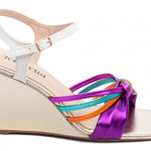 Sandália Anabela Feminina Multicolorido [1.413A]