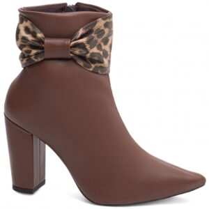 Bota Bico Fino Feminina Café [65-15B]